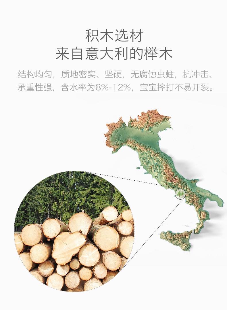 Babycare布雷西亚广场主题积木0-2岁包装有轻微破损