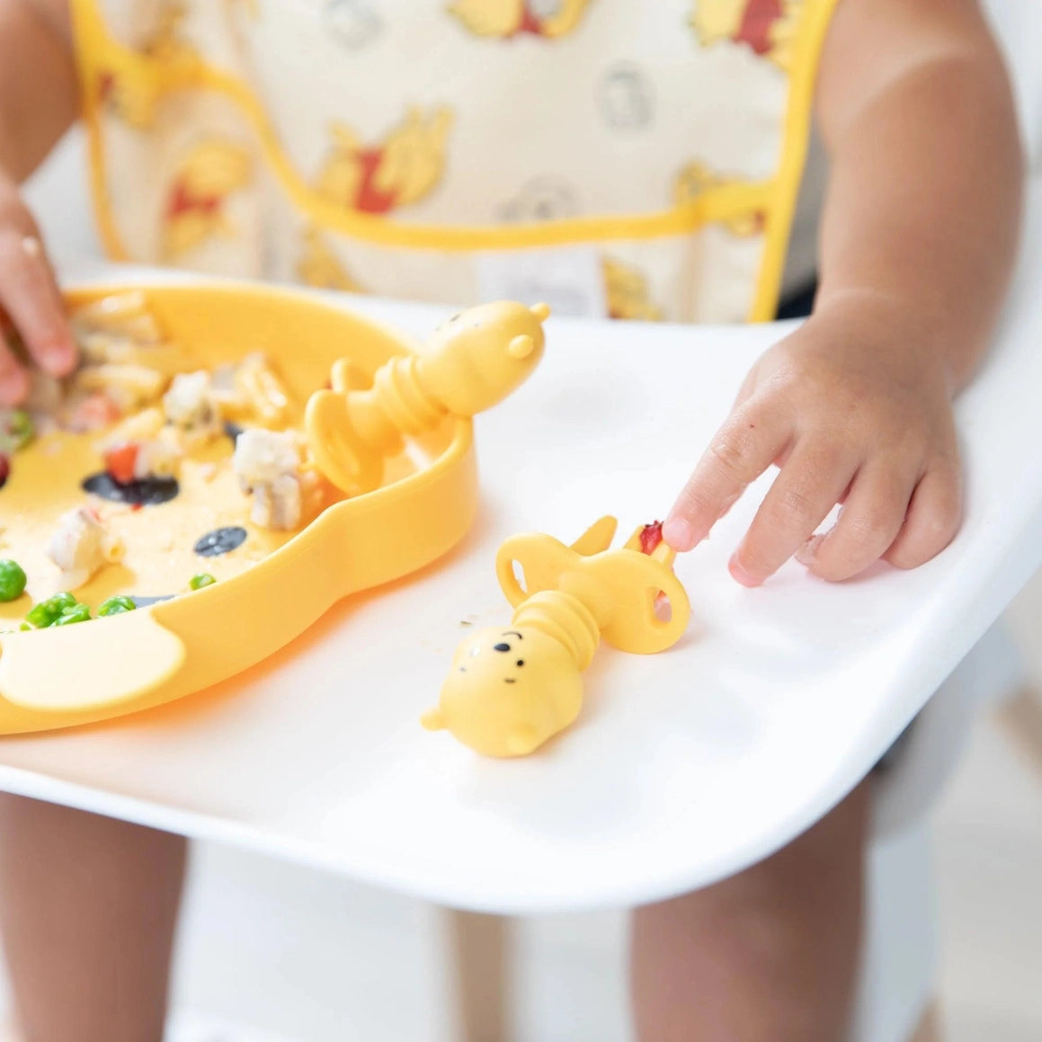 美国Bumkins - Winnie the Pooh Silicone Feeding Set