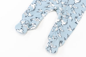 Nest Designs Organic Cotton One-Piece Zip Footed Sleeper - Guess Hoo