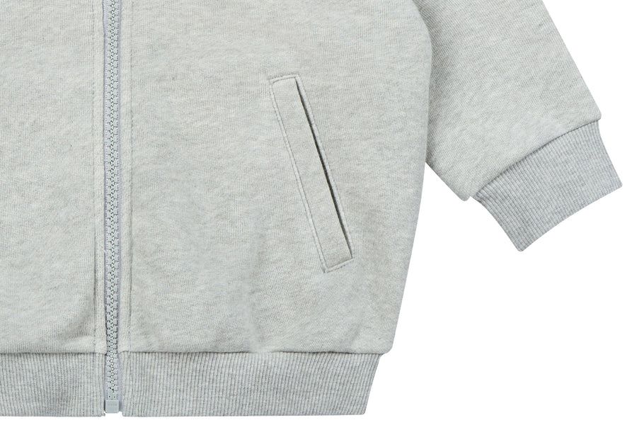 Nest Designs Basic Organic Terry Zip Up Hoodie - Cloudburst Light