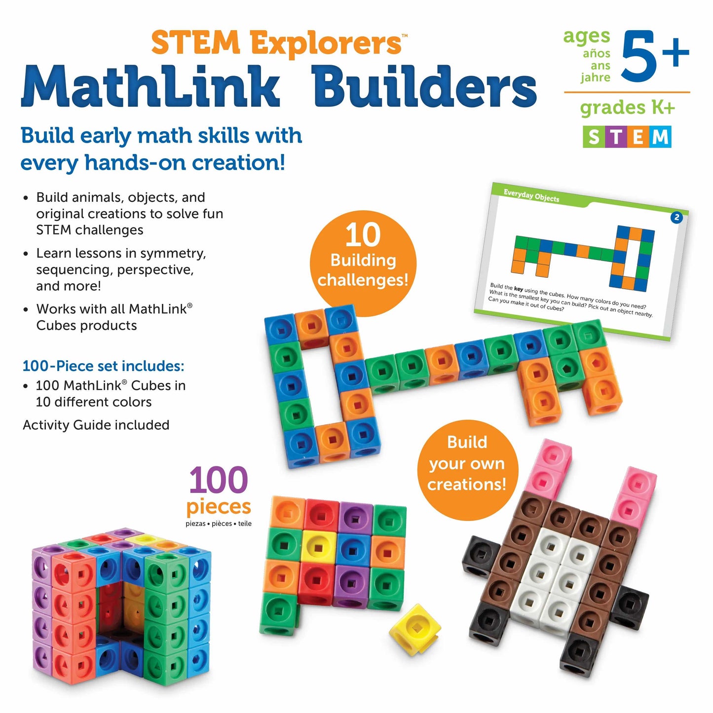 美国Learning Resources STEM Explorers‚ Mathlink Builders