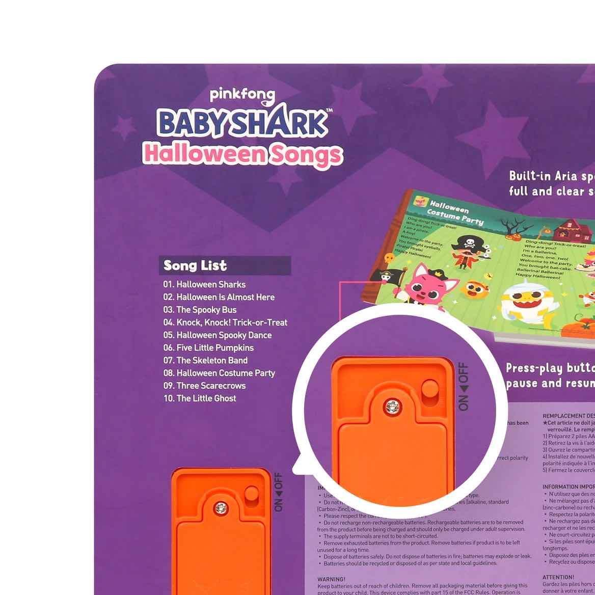 韩国Pinkfong Baby Shark Halloween Songs Sound Book