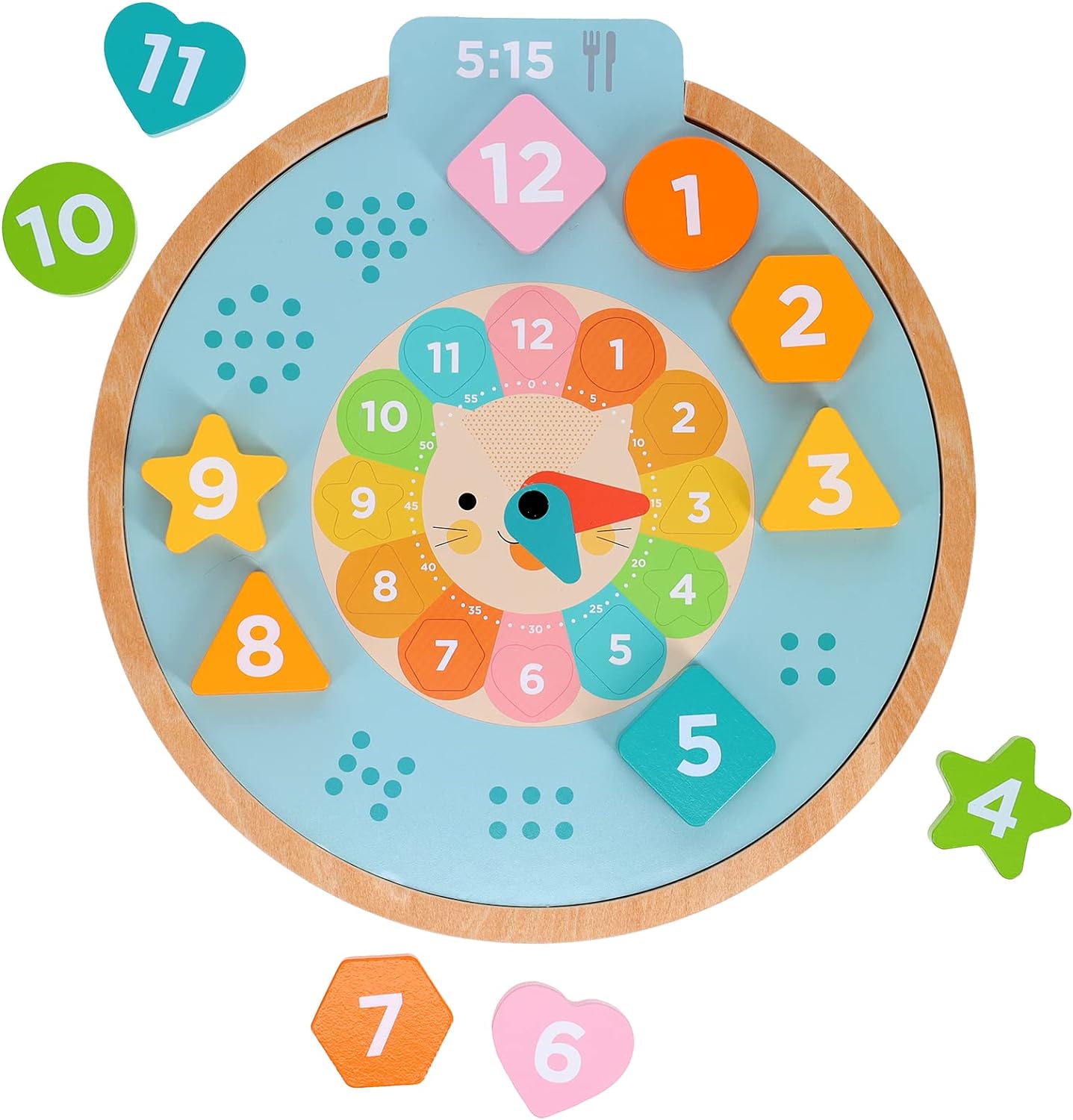 美国Petit Collage Toy Wooden Learning Clock