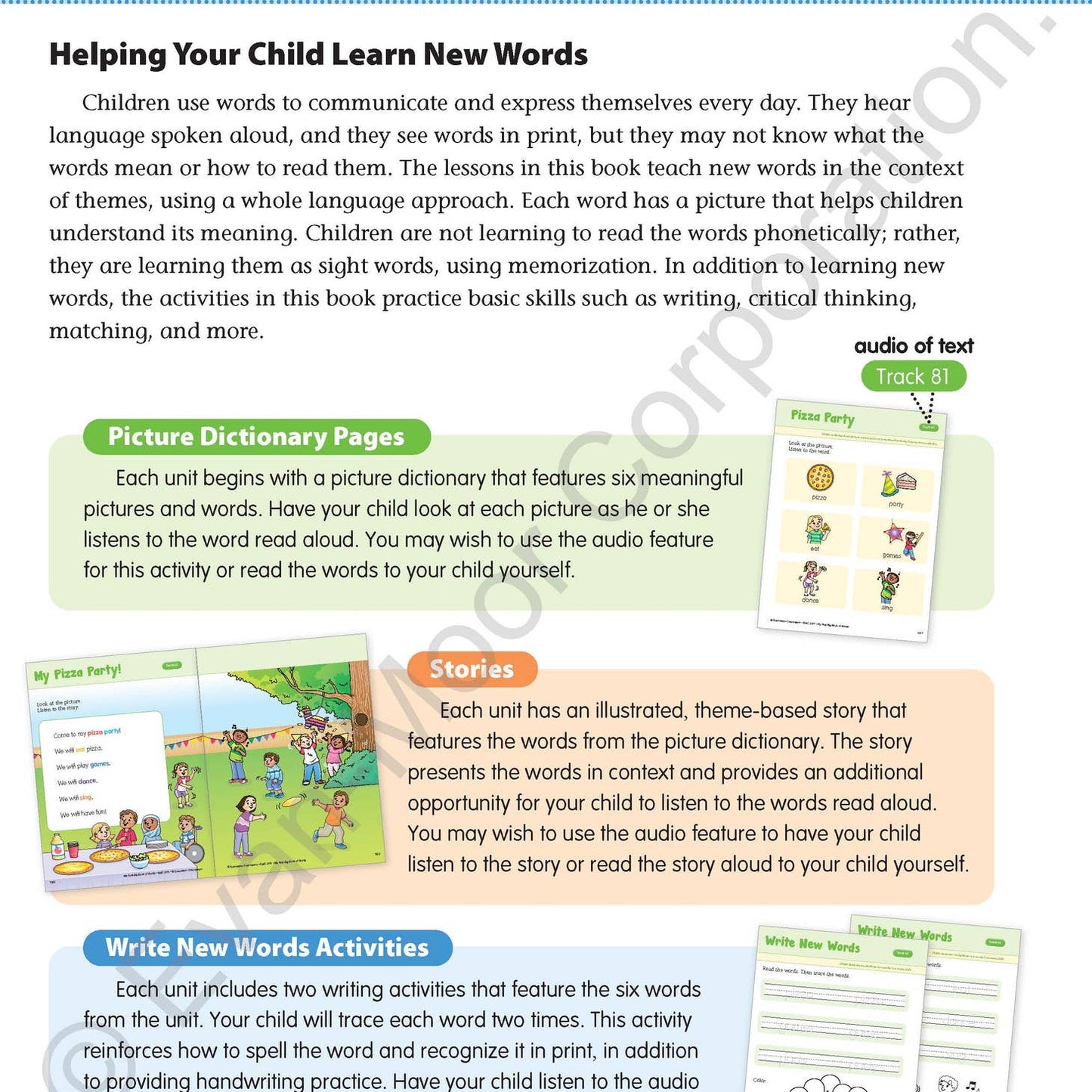 北美黄冈Evan-Moor My First Big Book of Words, Grade PreK Workbook