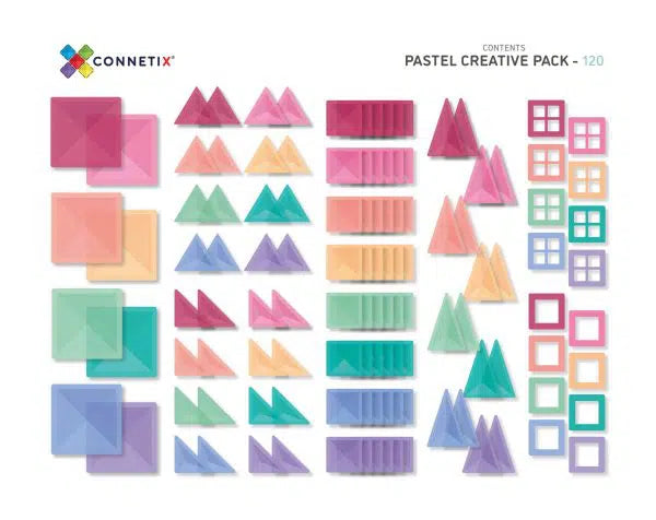 澳洲Connetix磁力片天花板-120 Piece Pastel Creative Pack