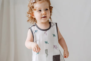 Nest Designs Bamboo Pima Sleeveless Romper - The Tortoise & The Hare
