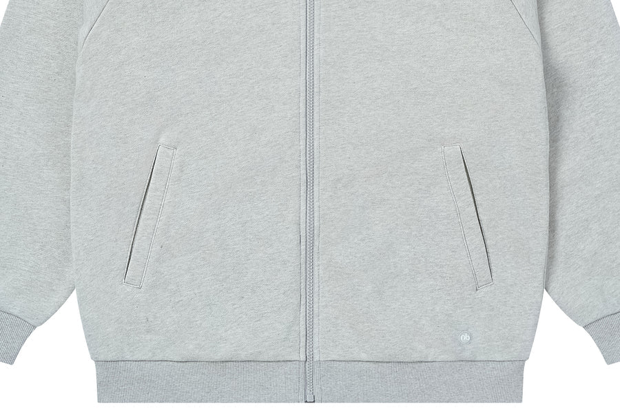 Nest Designs Basic-Men's Basics Organic Terry Zip Up Hoodie - Cloudburst Light