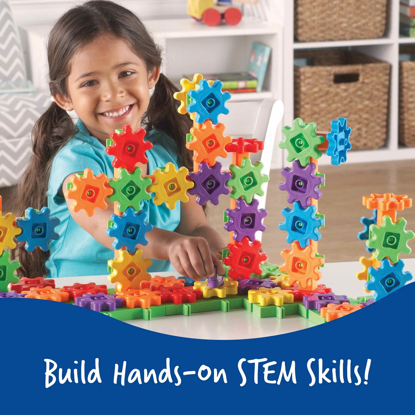美国Learning Resources Gears! Gears! Gears! 100-Piece Deluxe Building Set