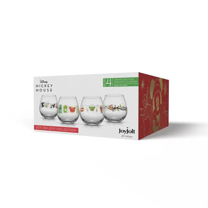 美国JoyJolt-Disney Mickey Mouse Joy O Joy Stemless Glasses-445ml