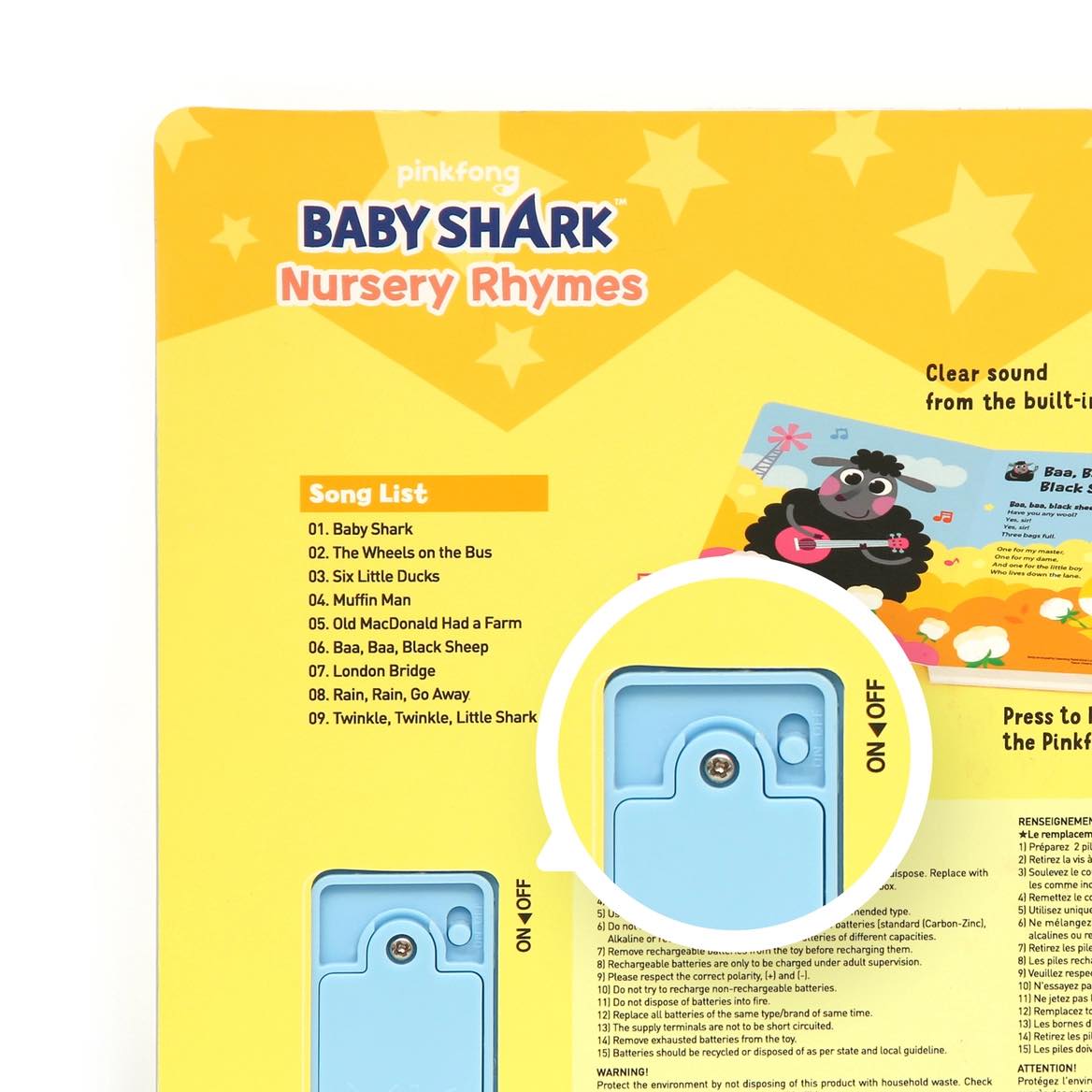 韩国Pinkfong Baby Shark Nursery Rhymes Sound Book