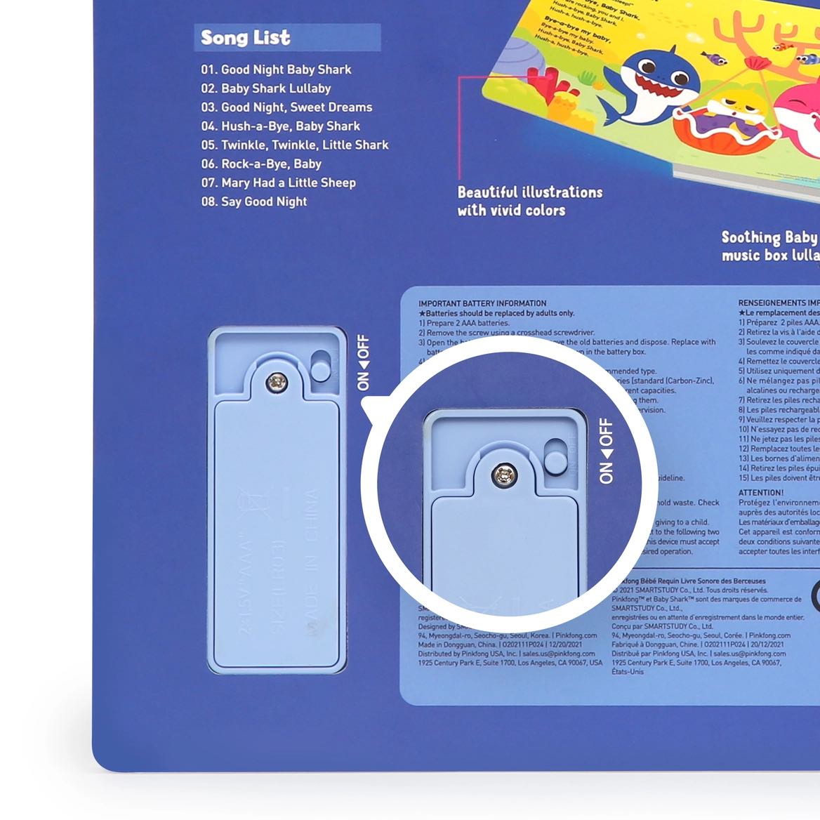 韩国Pinkfong Baby Shark Bedtime Songs Sound Book