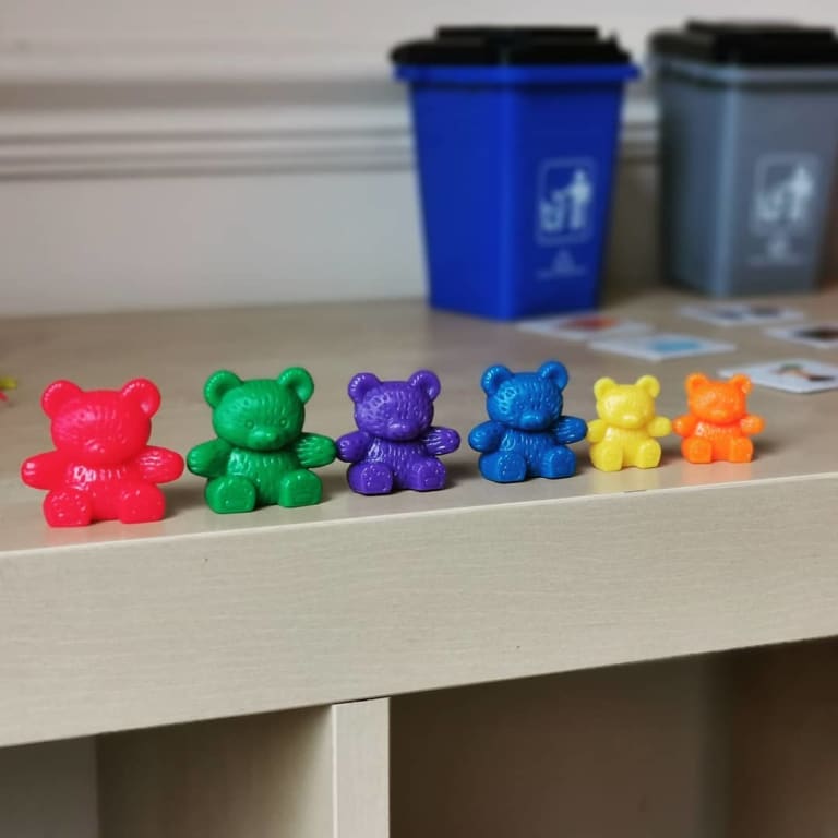 美国Learning Resources Three Bear Family Rainbow Counters, Set Of 96