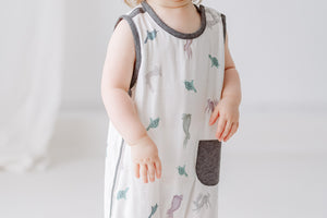 Nest Designs Bamboo Pima Sleeveless Romper - The Tortoise & The Hare