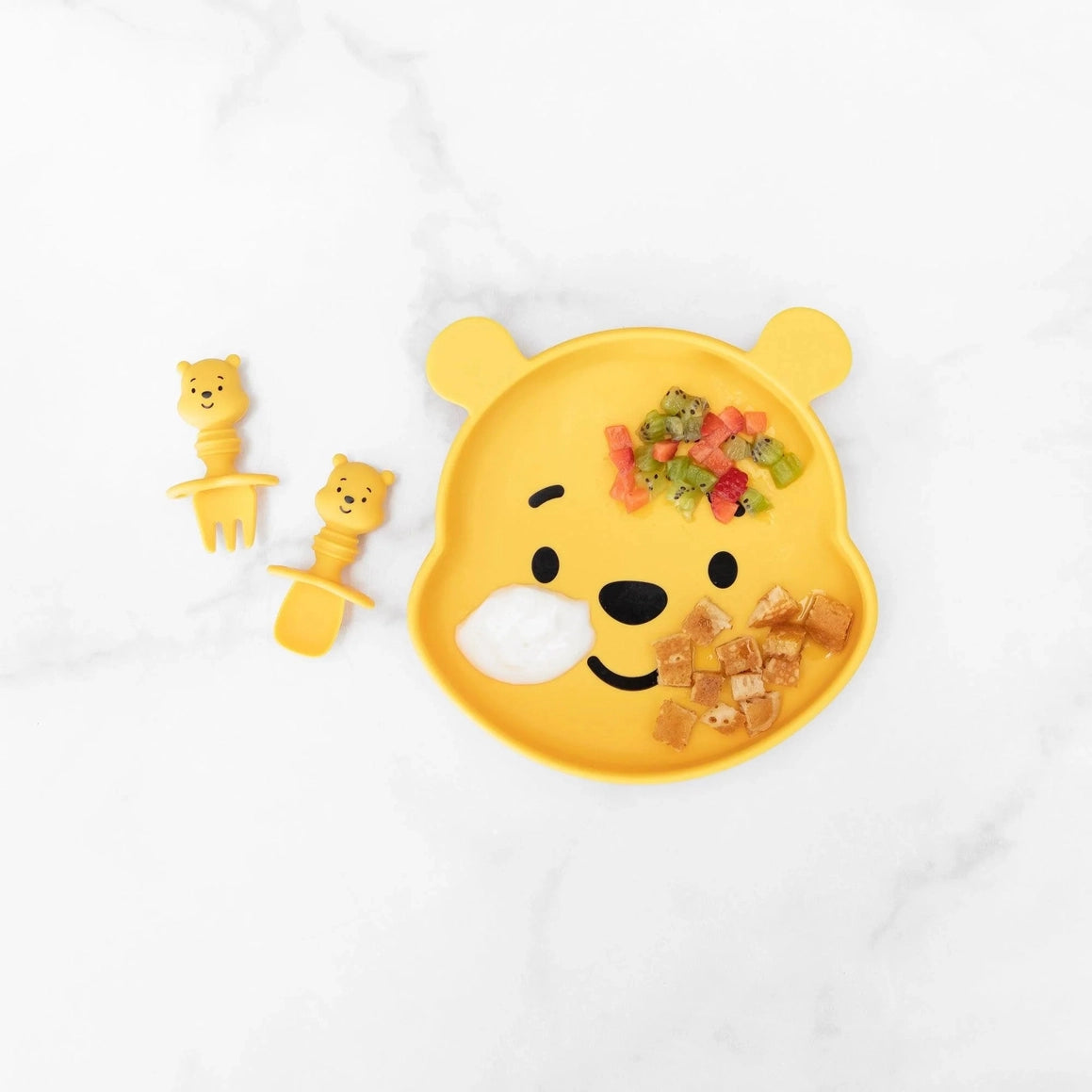 美国Bumkins - Winnie the Pooh Silicone Feeding Set