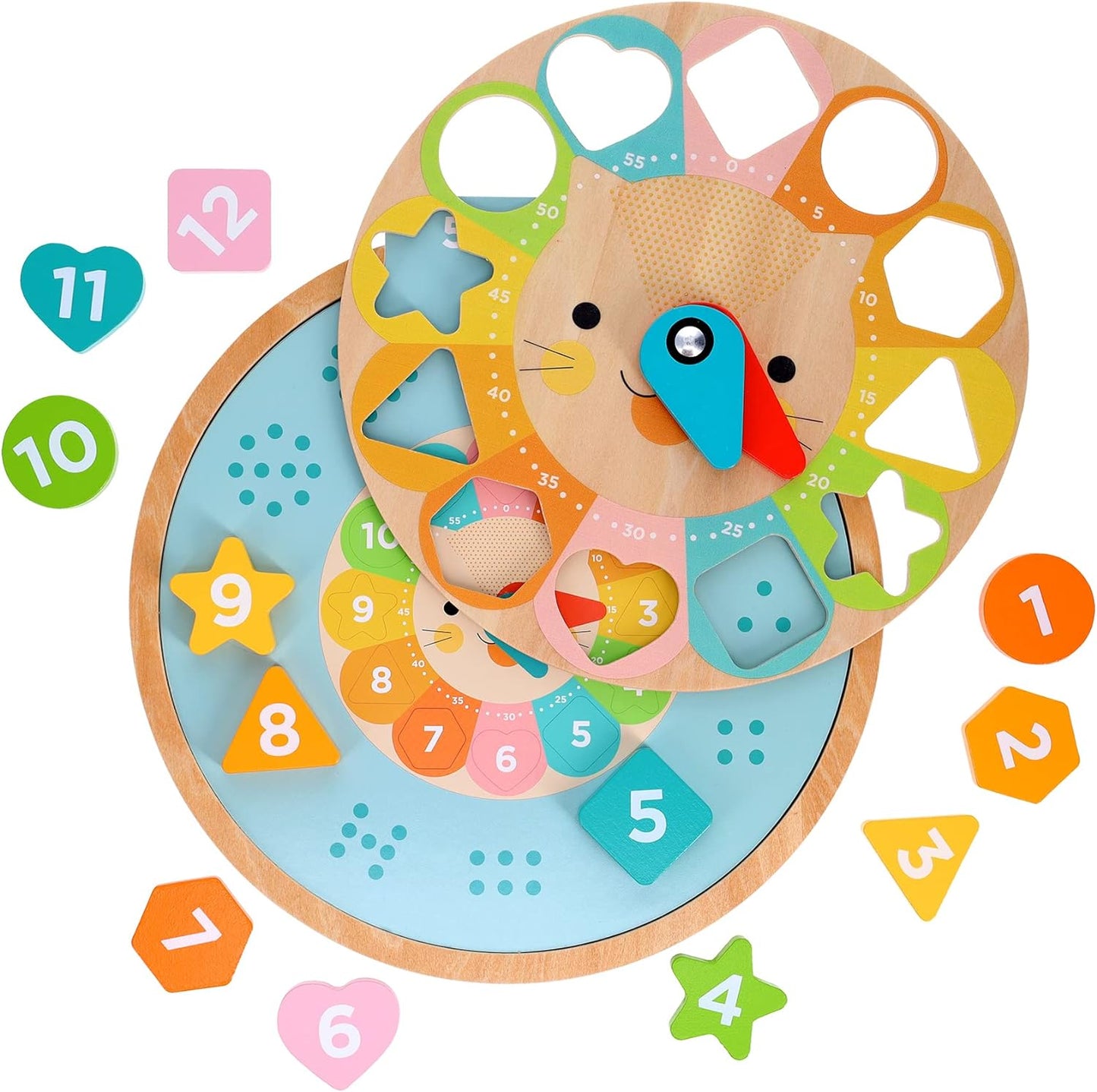美国Petit Collage Toy Wooden Learning Clock