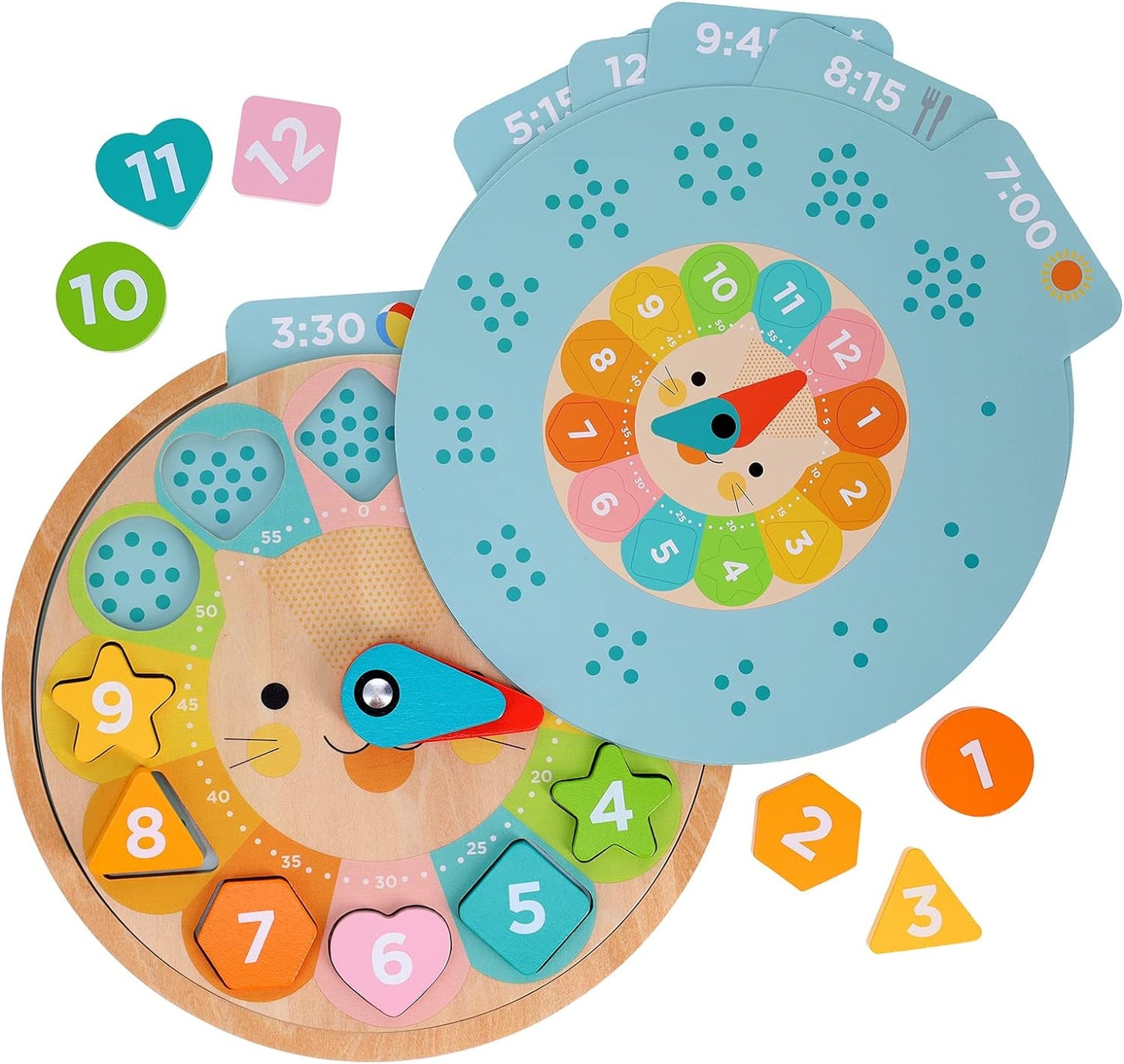 美国Petit Collage Toy Wooden Learning Clock
