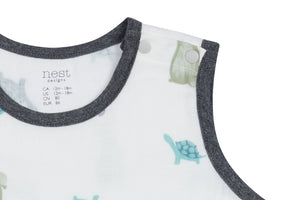 Nest Designs Bamboo Pima Sleeveless Romper - The Tortoise & The Hare