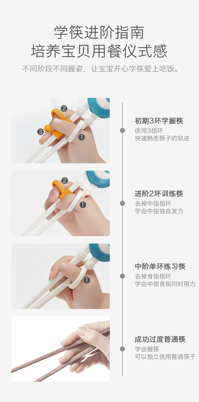 Babycare儿童过渡学习筷1岁以上