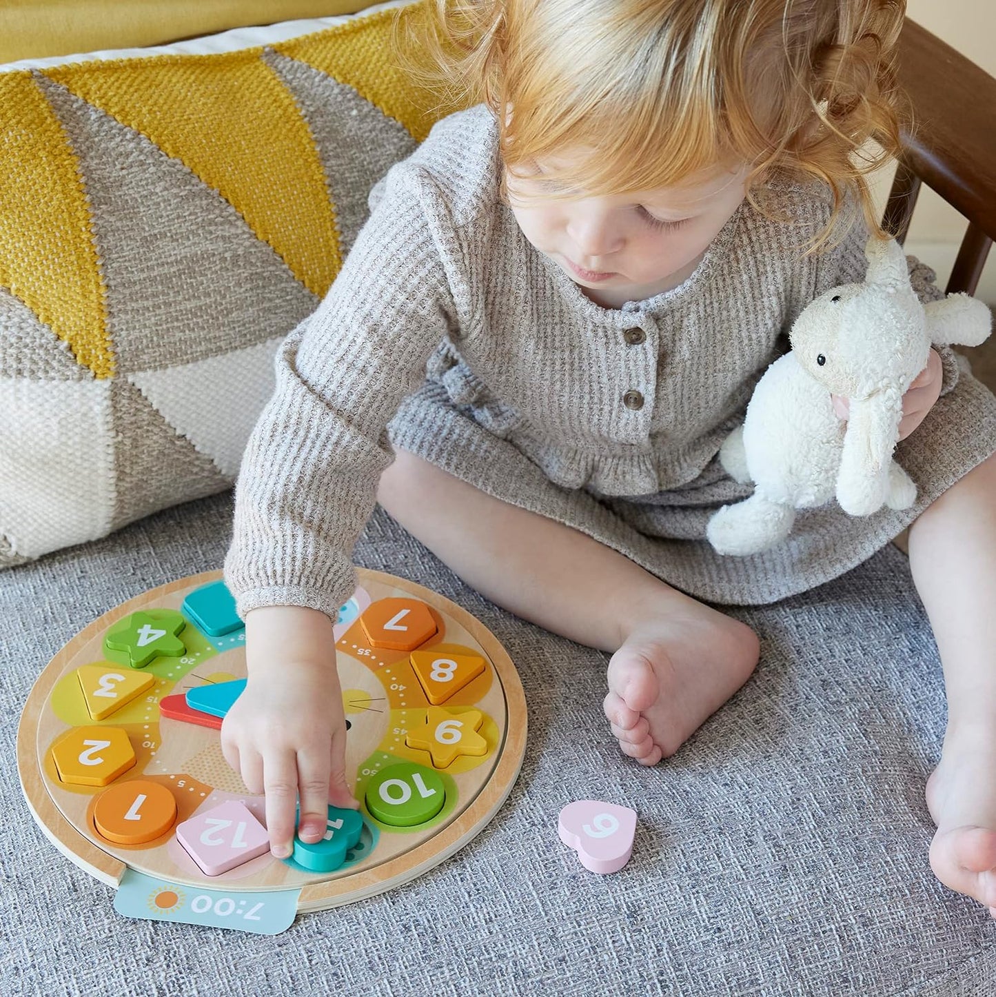 美国Petit Collage Toy Wooden Learning Clock