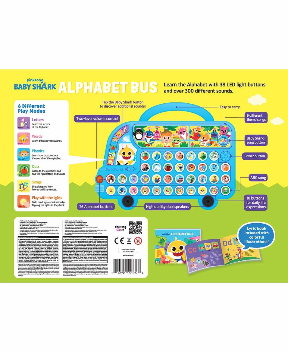 韩国Pinkfong Baby Shark Alphabet Bus
