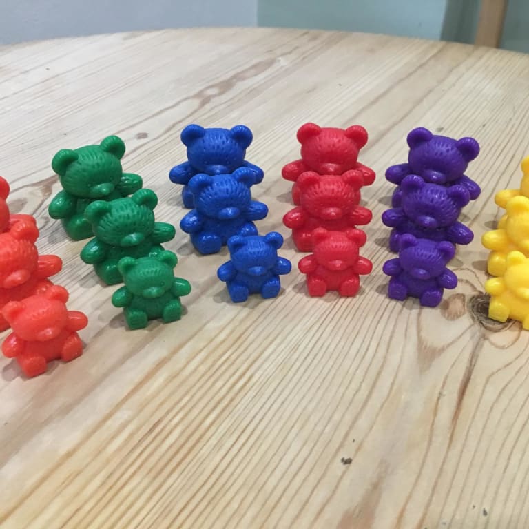 美国Learning Resources Three Bear Family Rainbow Counters, Set Of 96