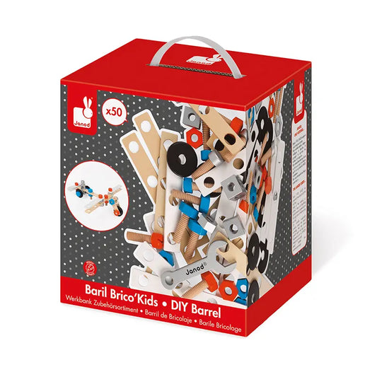法国Janod Brico Kids DIY Barrel 50Pc