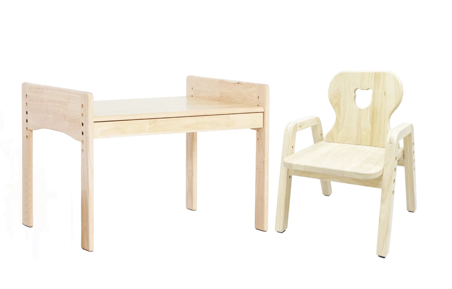 MesaSilla网红实木 Primary Adjustable Wooden Table and Chair Set