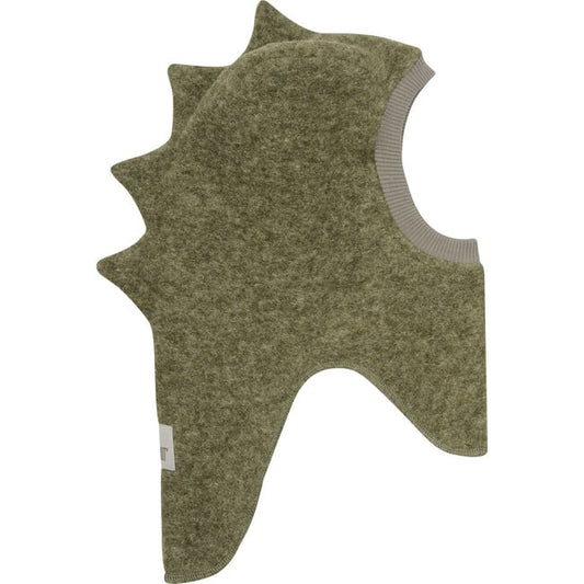 DINO Balaclava Traingles Wool - Deep Lichen Green