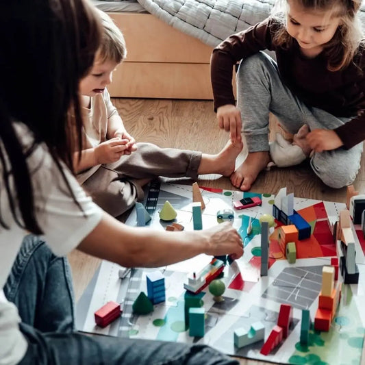 法国Janod 60 building blocks + City Puzzle