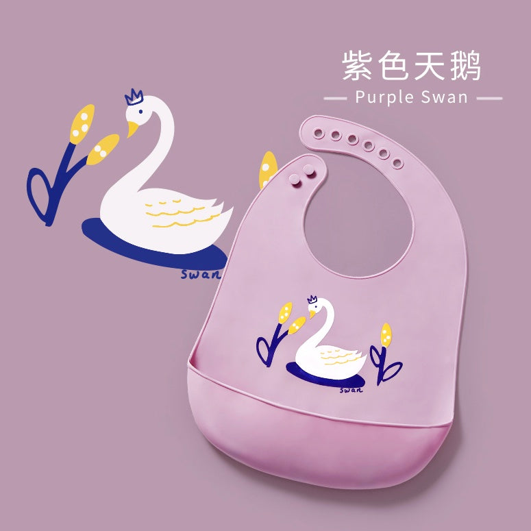 爱贝迪拉软硅胶口水兜