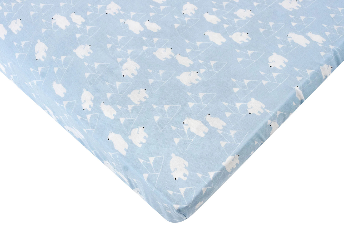 Nest Designs Fitted Bamboo Crib Sheet - Snowy Peaks
