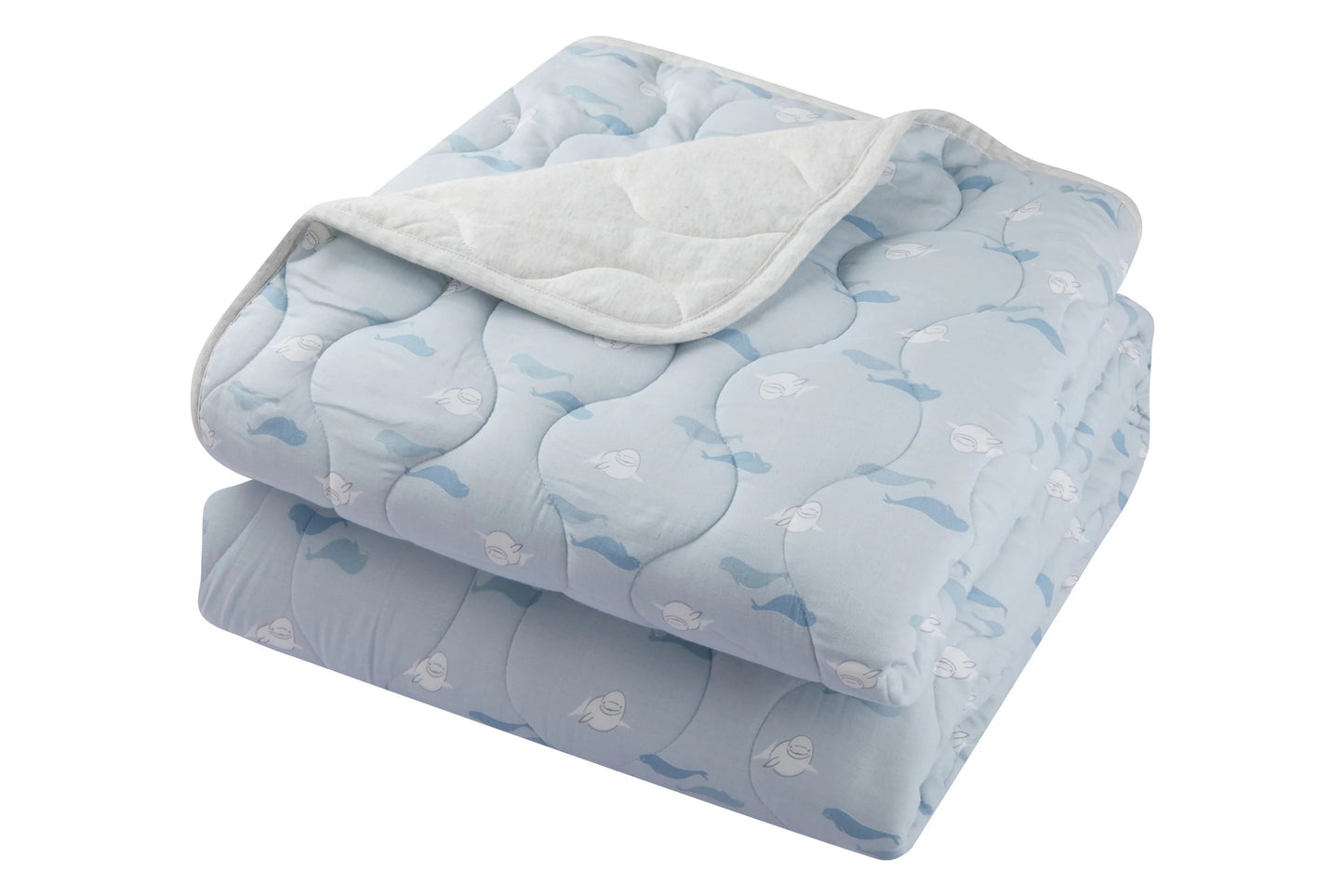 Nest Designs Large Quilted Bamboo Winter Blanket 3.2 TOG - Beluga Boogie