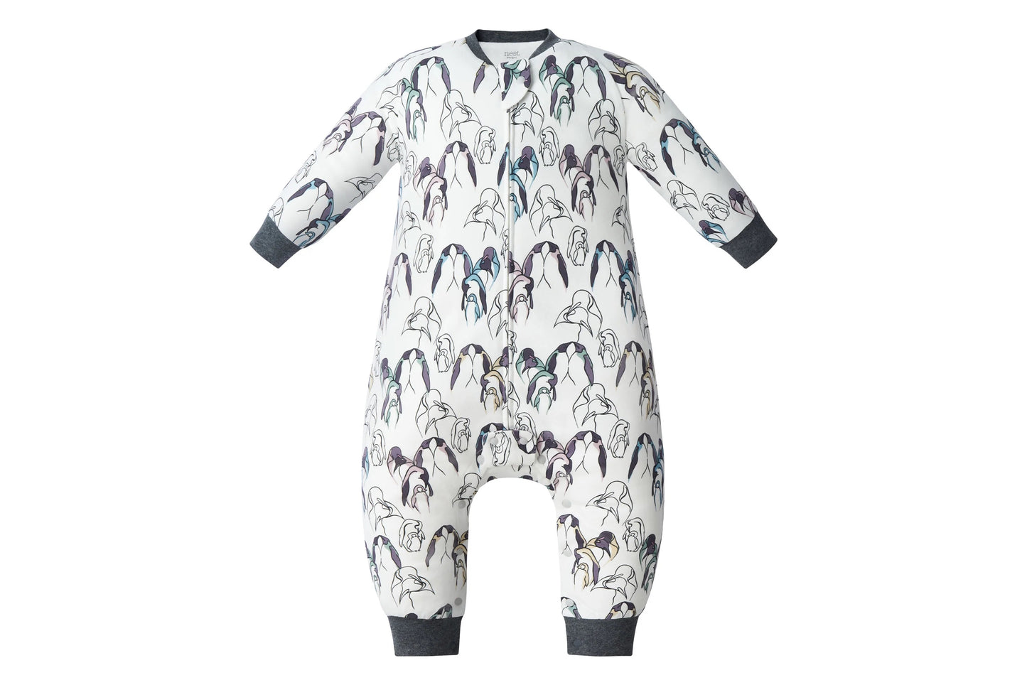 Nest Designs Organic Cotton Long Sleeve Footed Sleep Bag 1.0 TOG - Penguin Love