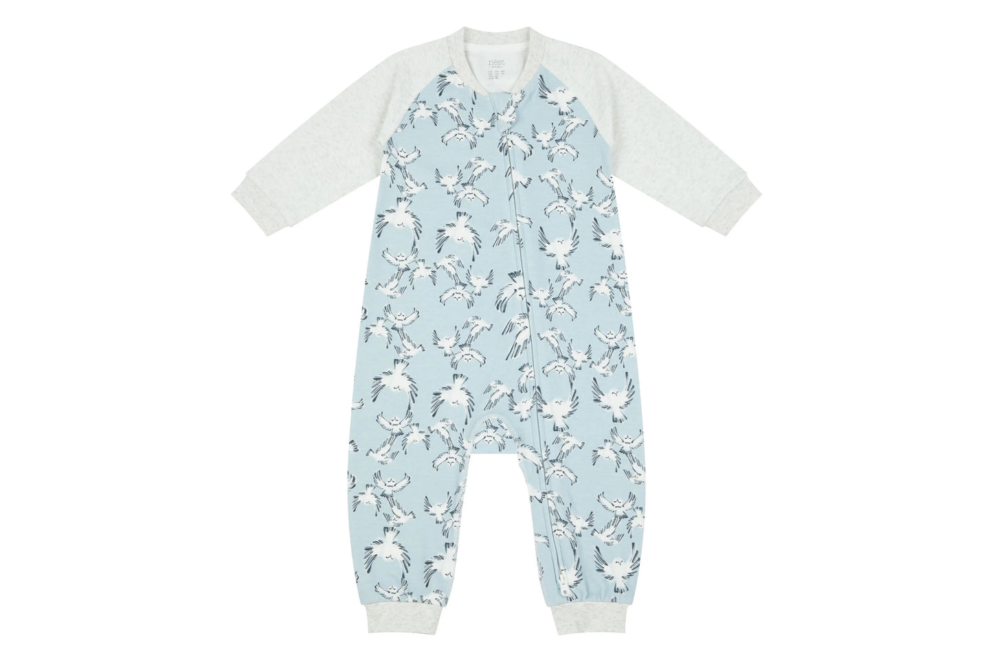 Nest Designs Organic Cotton One-Piece Zip Footless Sleeper - Guess Hoo