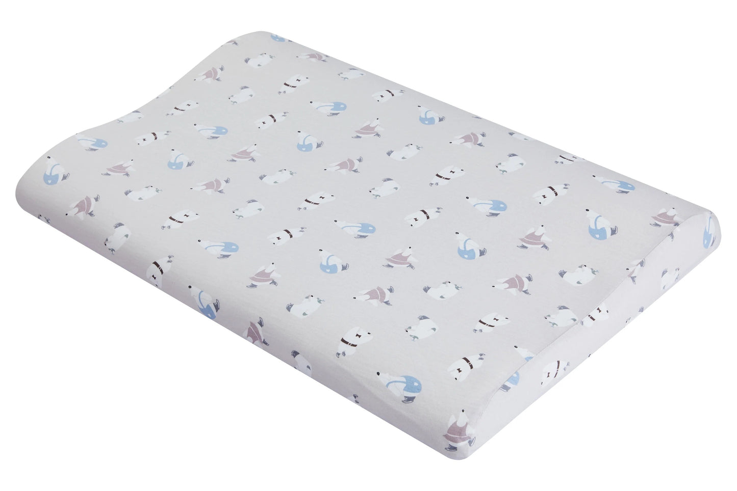 Nest Designs Organic Cotton Toddler Pillow with Pillowcase (Small) - Winter Skate