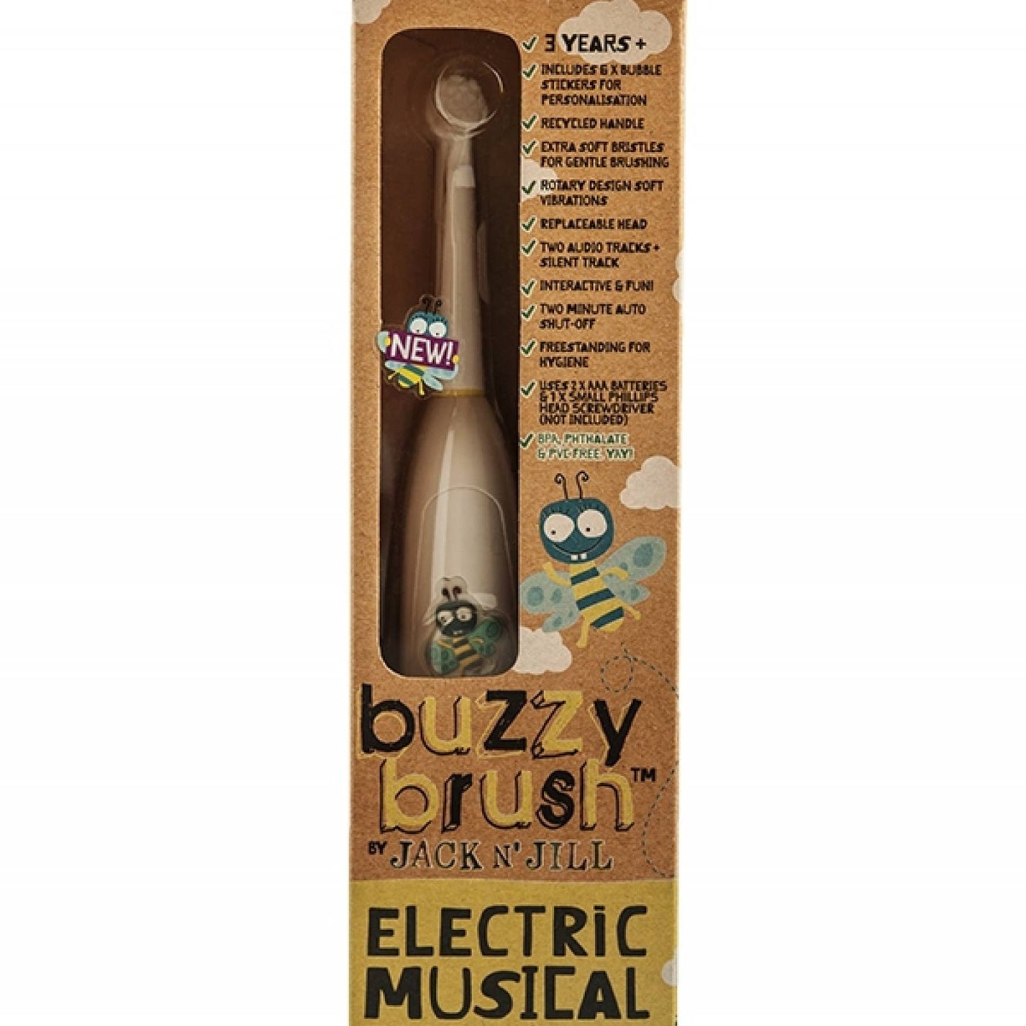 澳洲Jack N' Jill Buzzy Brush Musical Electric Toothbrush音乐电动牙刷