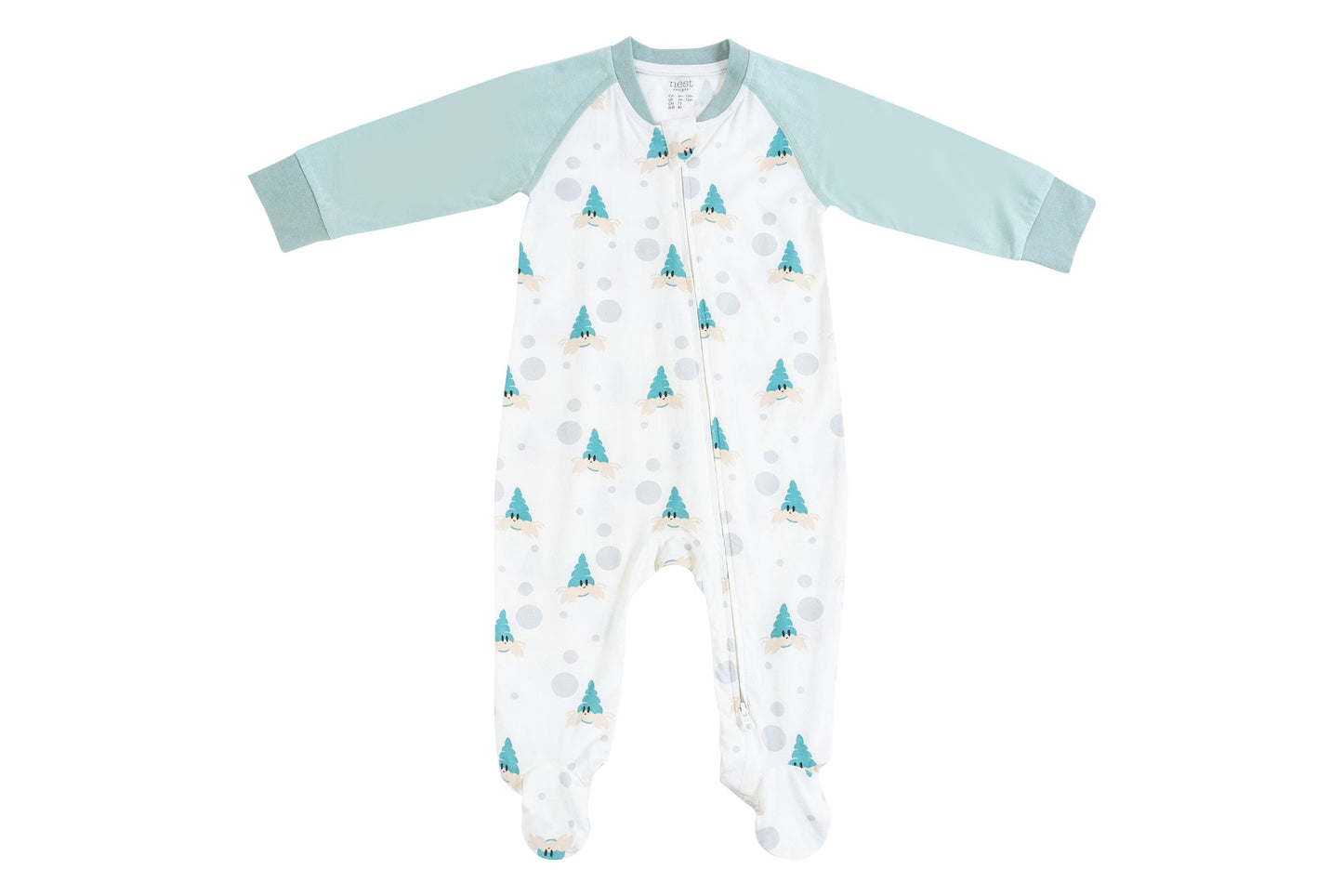 Nest Designs Bamboo Jersey One-Piece Zip Footed Sleeper - The Happy Hermit