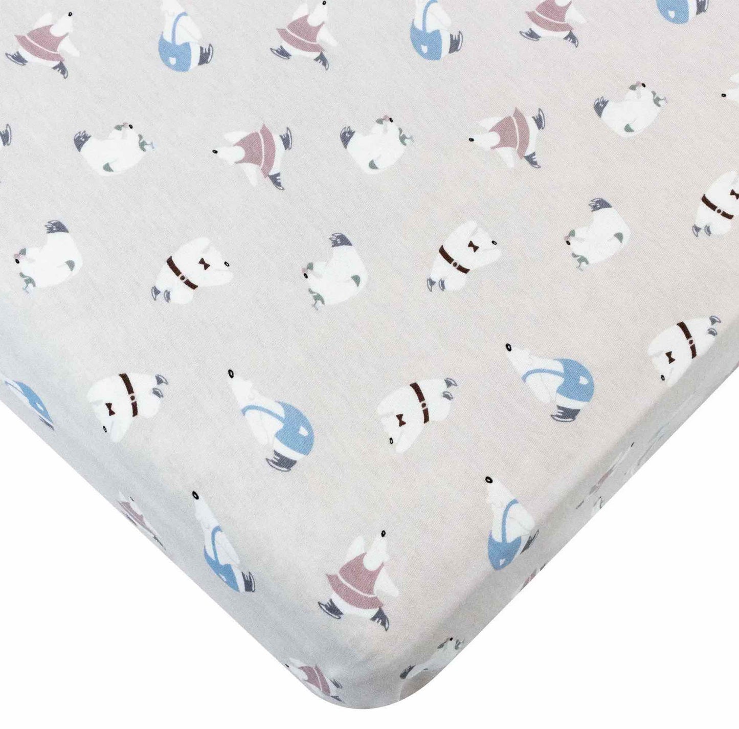 Nest Designs-Fitted Cotton Twin Sheet - Winter Skate