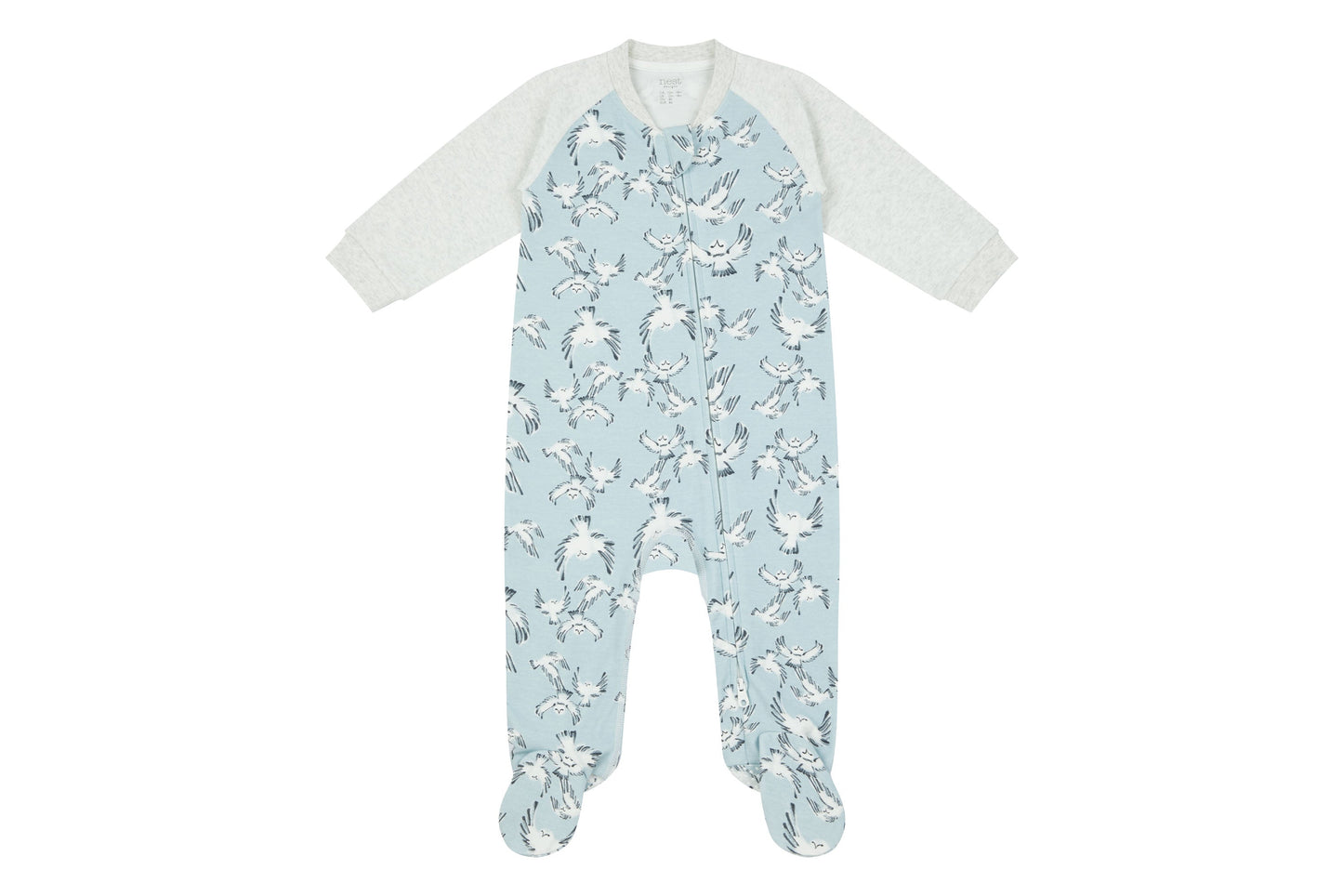 Nest Designs Organic Cotton One-Piece Zip Footed Sleeper - Guess Hoo