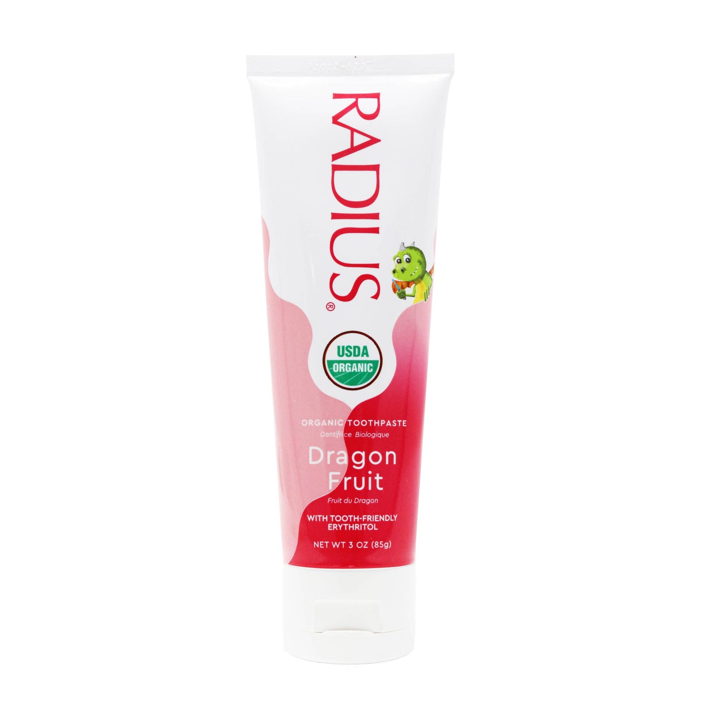 美国RADIUS Usda Organic Children'S Dragon Fruit Toothpaste - 3 oz - 6mo+