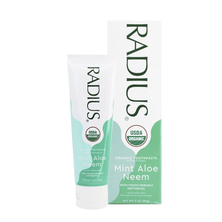 美国RADIUS Usda Organic Children'S Mint Aloe Toothpaste - 3 oz - 6mo+