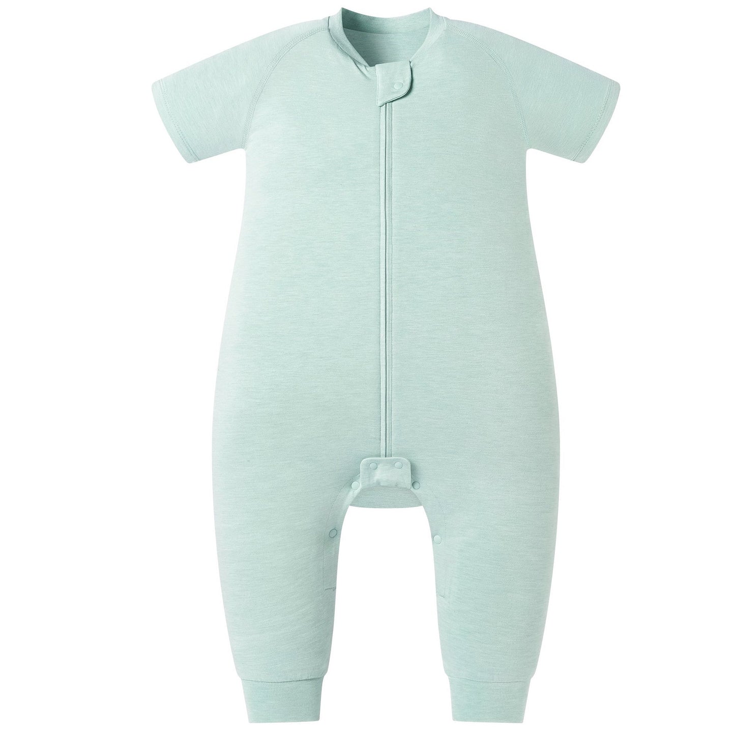 Nest Designs Bamboo Jersey Short Sleeve Footed Sleep Bag 0.5 TOG - Pantone Harbor Grey