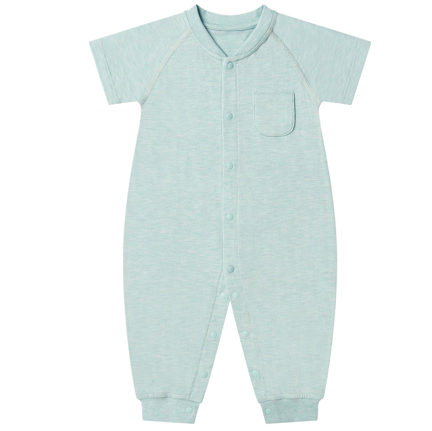 Nest Designs Bamboo Jersey Short Sleeve Romper - Pantone Harbor Grey