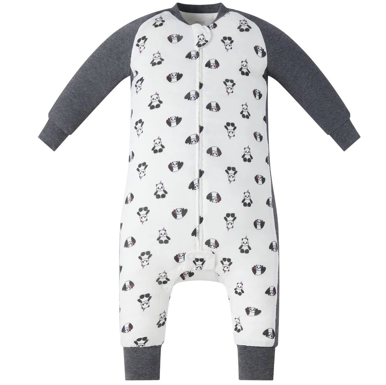 Nest Designs Bamboo Long Sleeve Footed Sleep Bag 1.0 TOG - Panda Party
