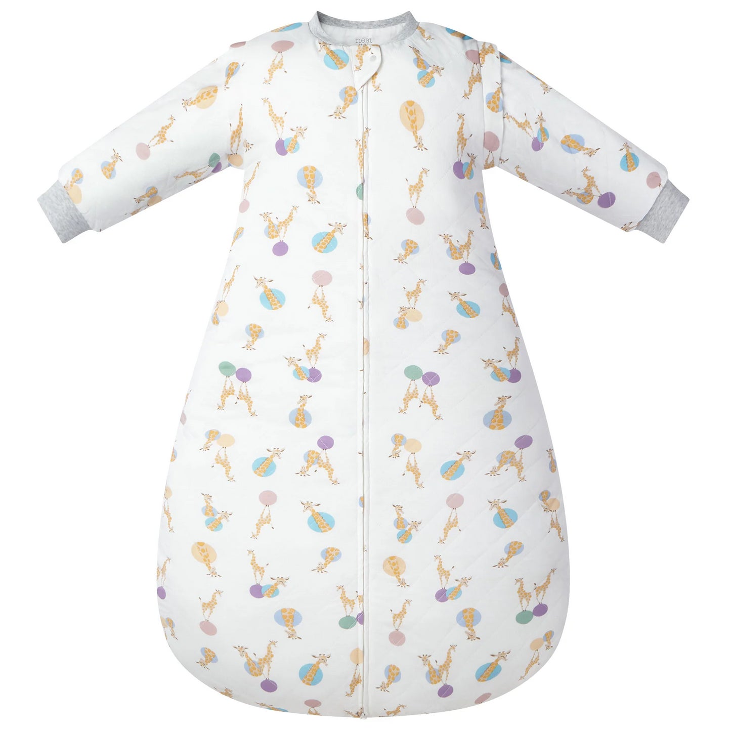Nest Designs 1.0 TOG Bamboo Jersey Quilted Sleep Bag - Giraffe Shapes