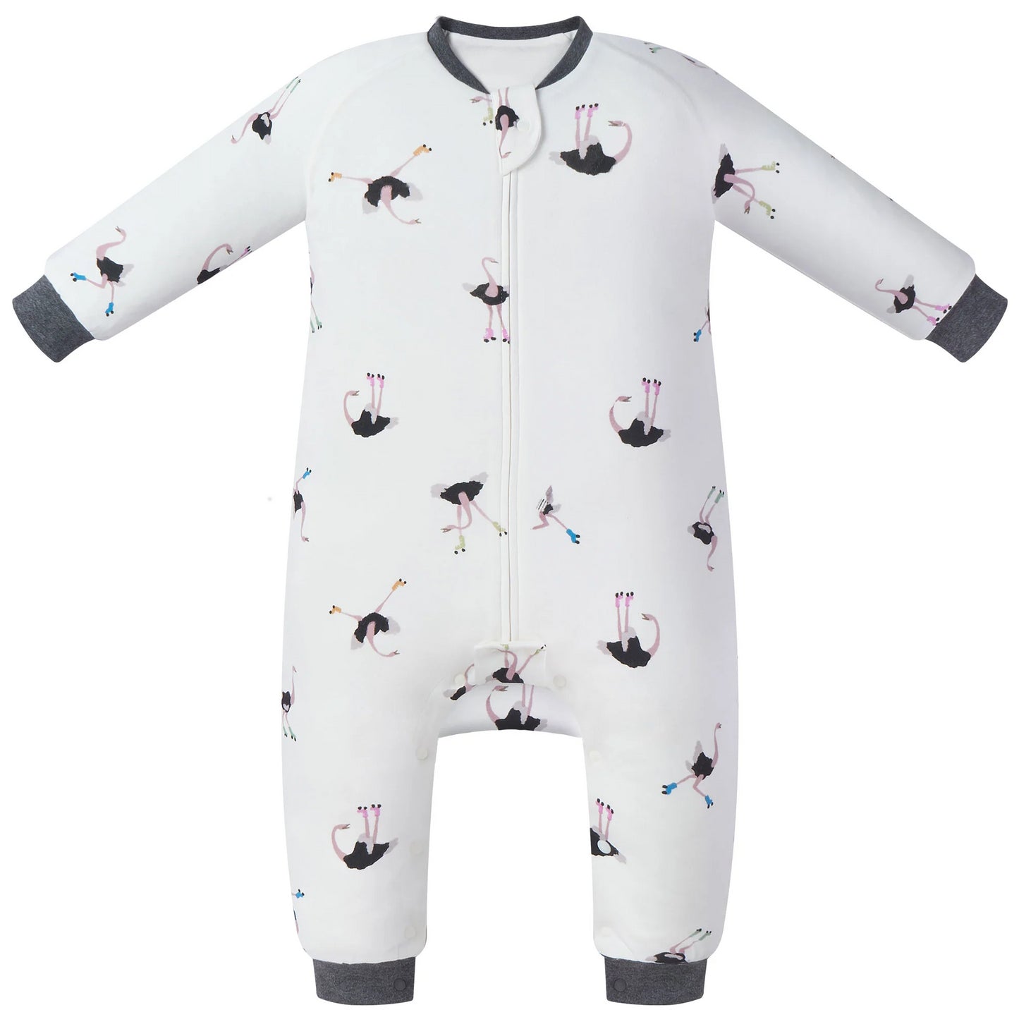 Nest Designs 1.0 TOG Organic Cotton Long Sleeve Footed Sleep Bag - Let's Roll!