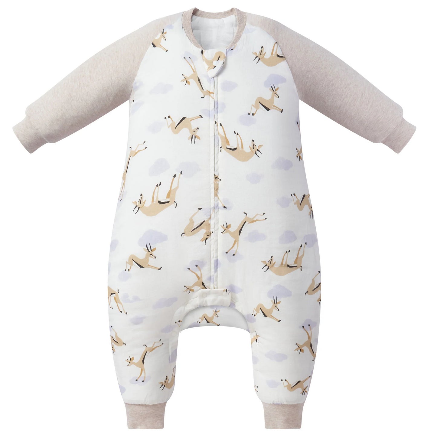 Nest Designs 2.5 TOG Wool Blended Long Sleeve Footed Sleep Bag - Gazelle Sky