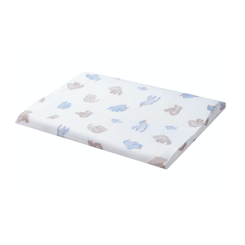 Nest Designs Bamboo Jersey Toddler Pillow and Pillowcase (Medium 55X35) - Rhino Hippo
