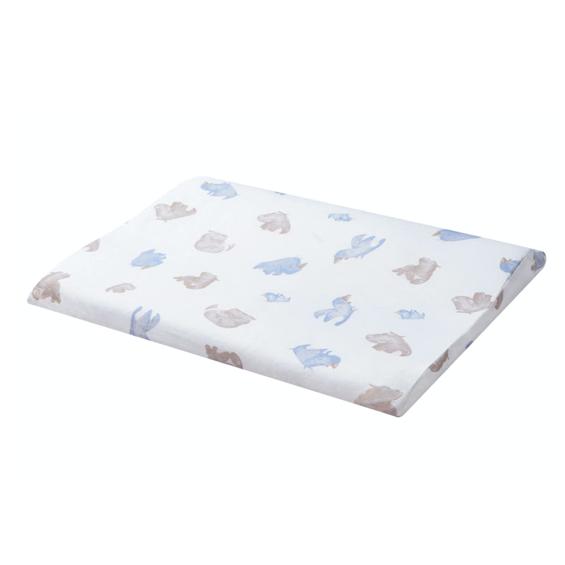Nest Designs Bamboo Jersey Toddler Pillow and Pillowcase (Small 45X30) - Rhino Hippo