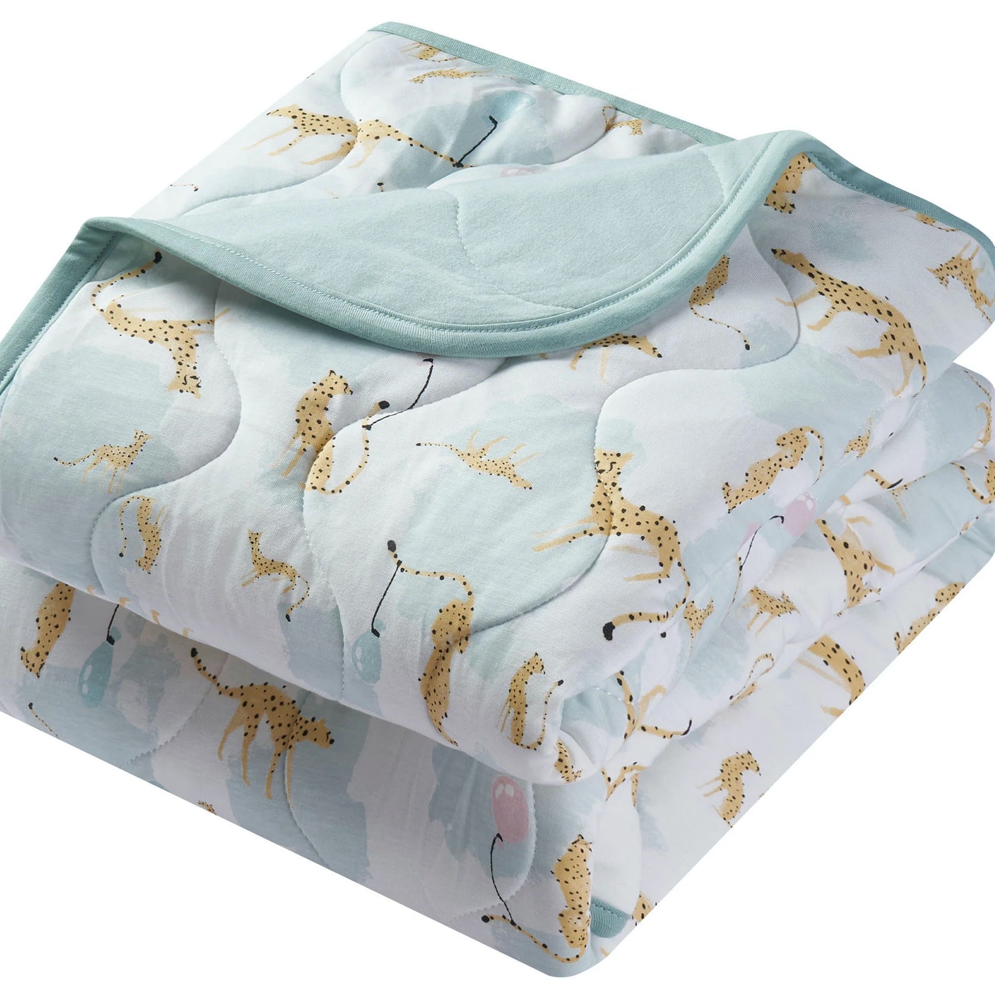 Nest Designs Medium Quilted Bamboo Winter Blanket 3.2 TOG - Cheetah Party